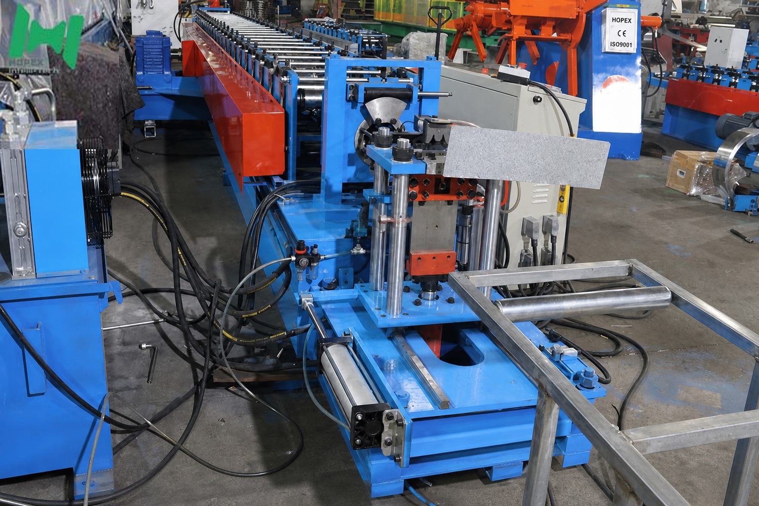 c channel roll forming machine for solar forming station close-up