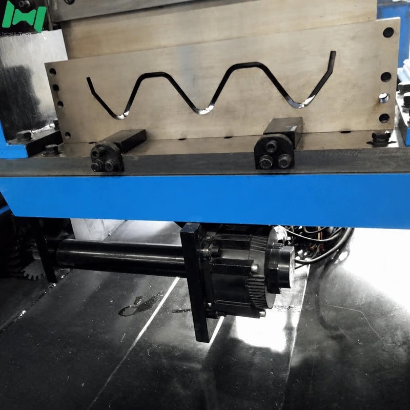 W-beam guardrail forming die on the making machine