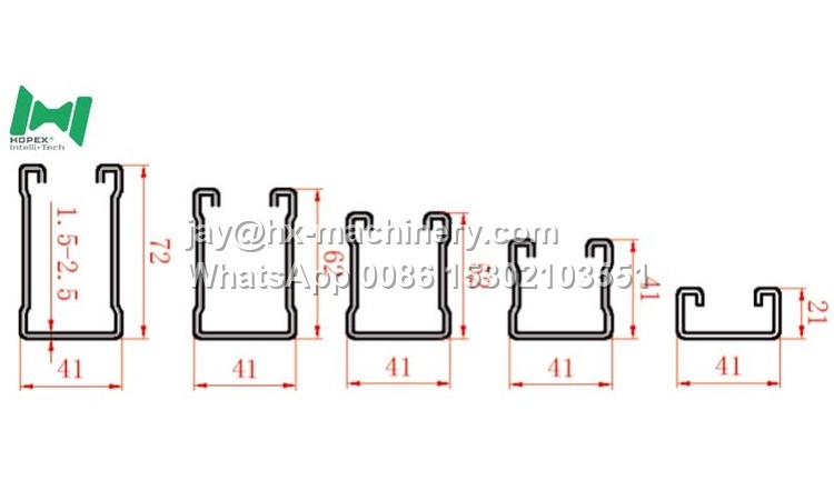 strut channel roll forming machine