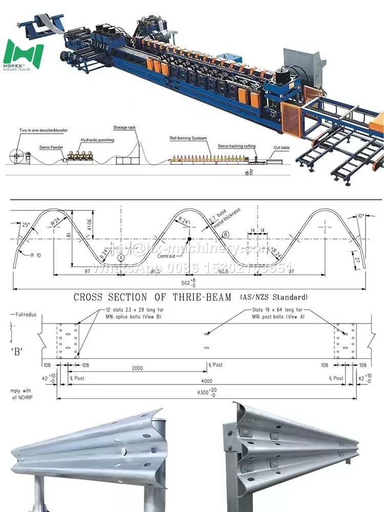 highway guardrail forming machine