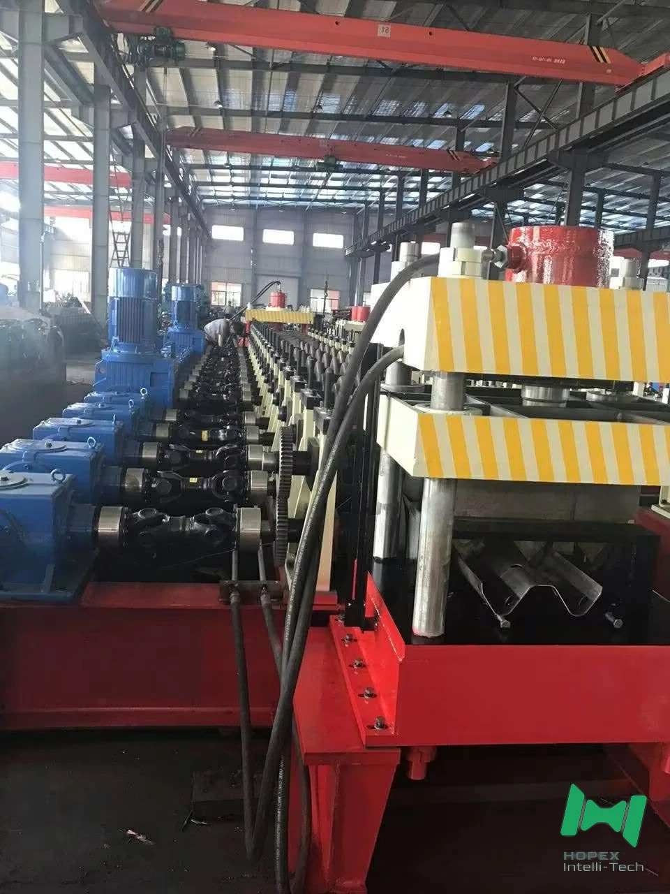 Automatic Guardrail Production Machine — PLC Controlled Line